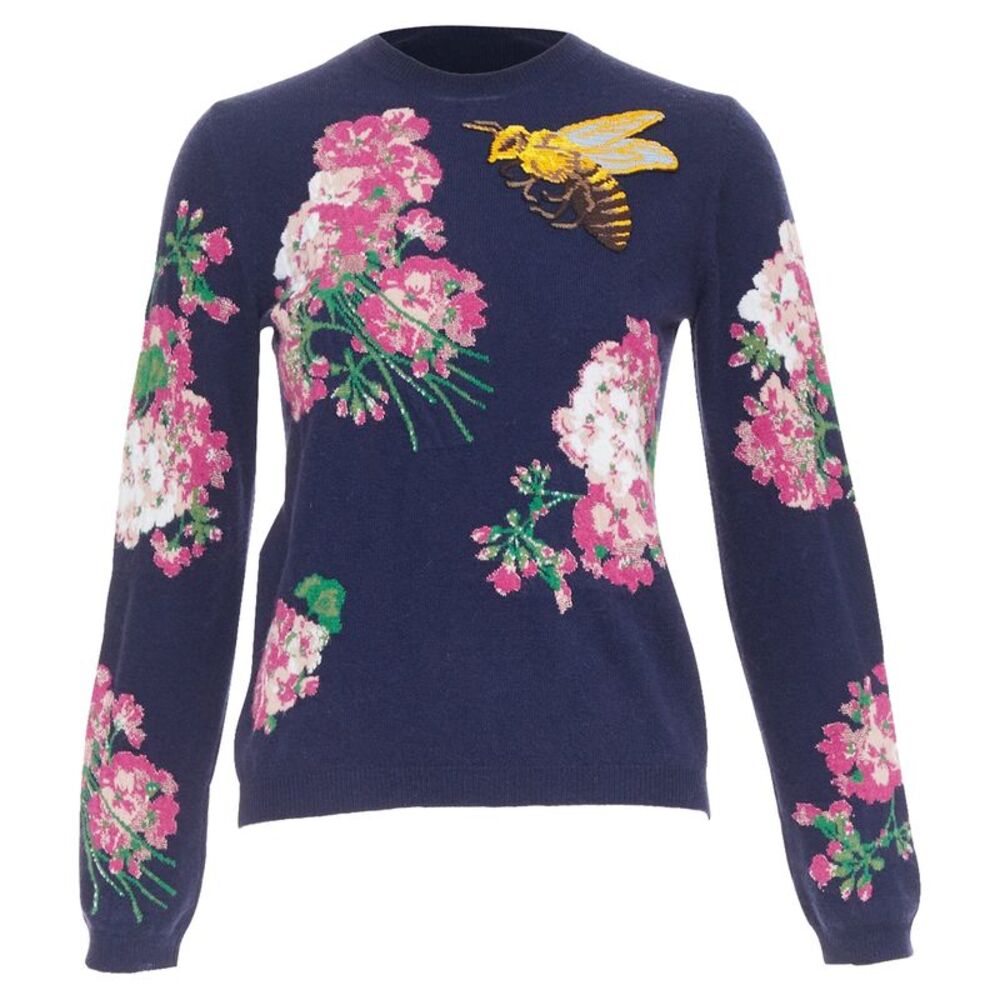 Gucci 2017 Wool Floral Bee Sweater